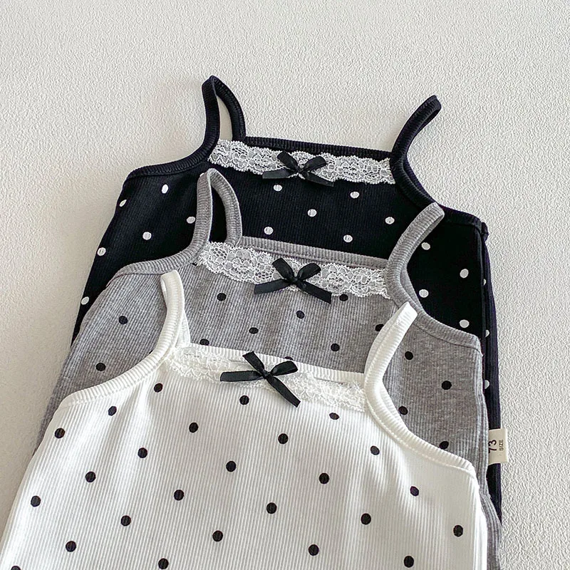 Top halter de encaje para bebé de verano–estilo dulce - imagen 4