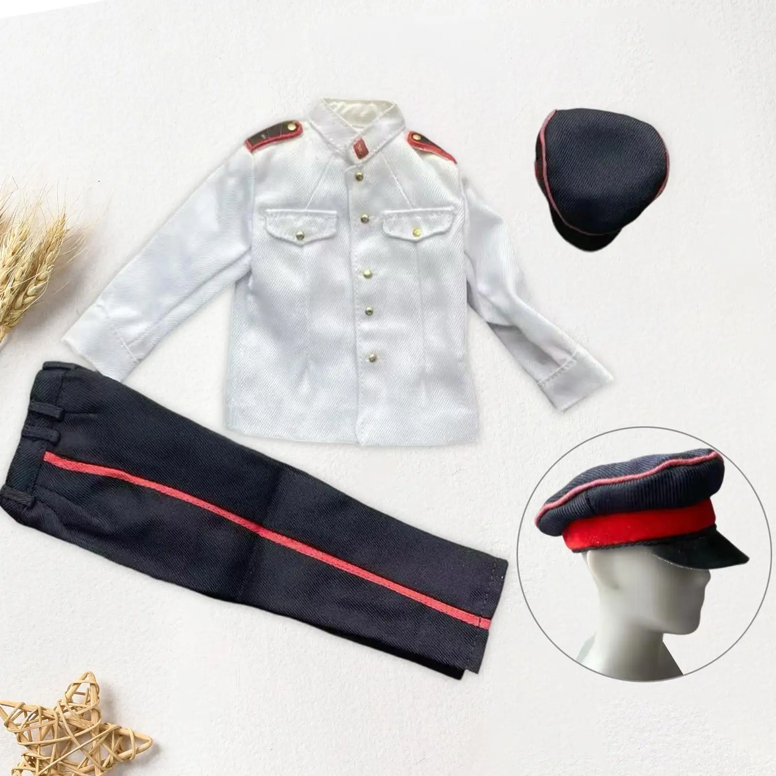 Conjunto disfraz de soldado para muñeca, chaqueta y pantalón