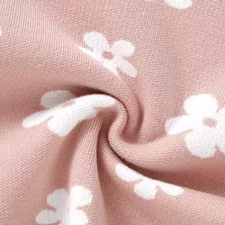 Monos de punto floral rosa algodón suave para bebé niña primavera
