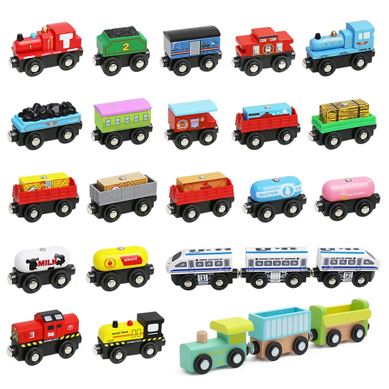 Tren magnético de madera compatible con todas las marcas para niños - imagen 4