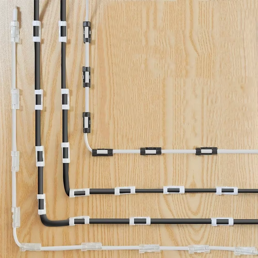 Pack de 20 clips organizadores de cables ABS - imagen 3
