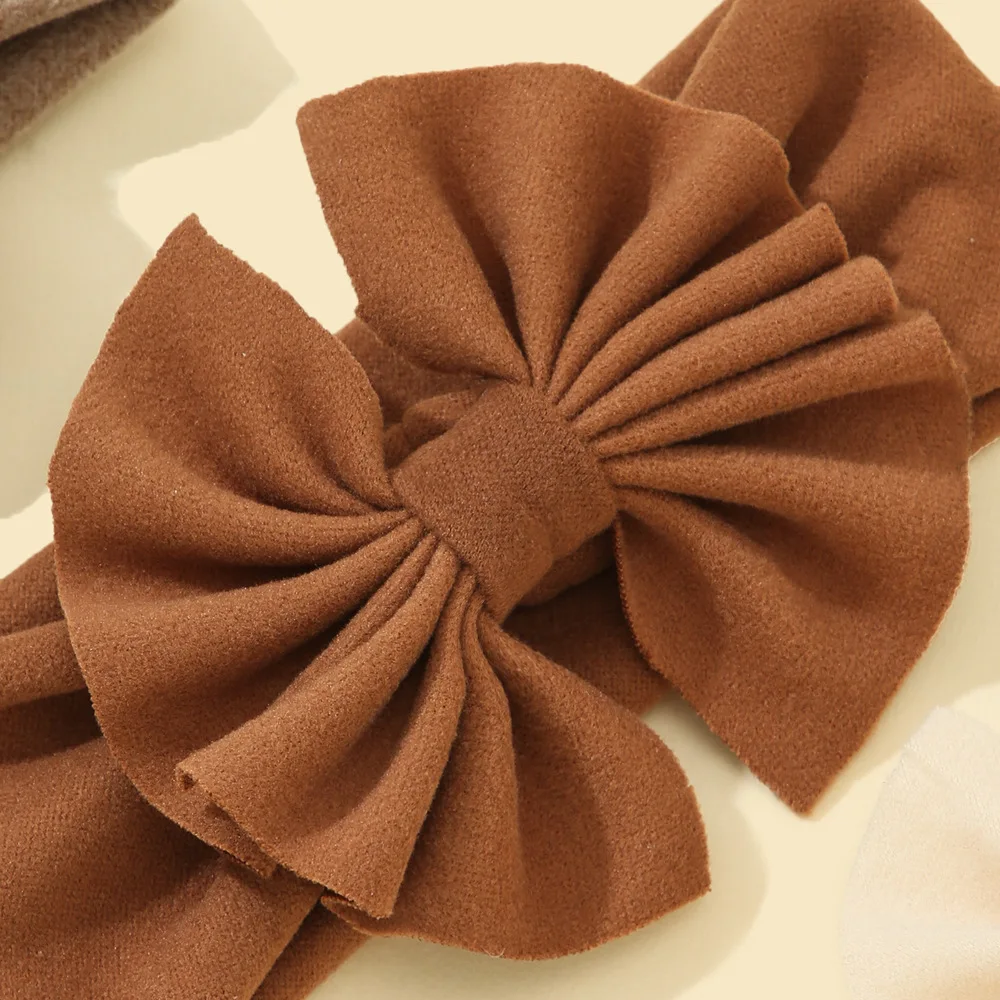 Set bebé diadema, gorro con orejas y turbante liso - imagen 2