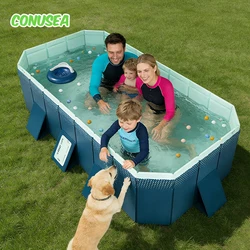 Piscina infantil plegable no hinchable para jardín con marco
