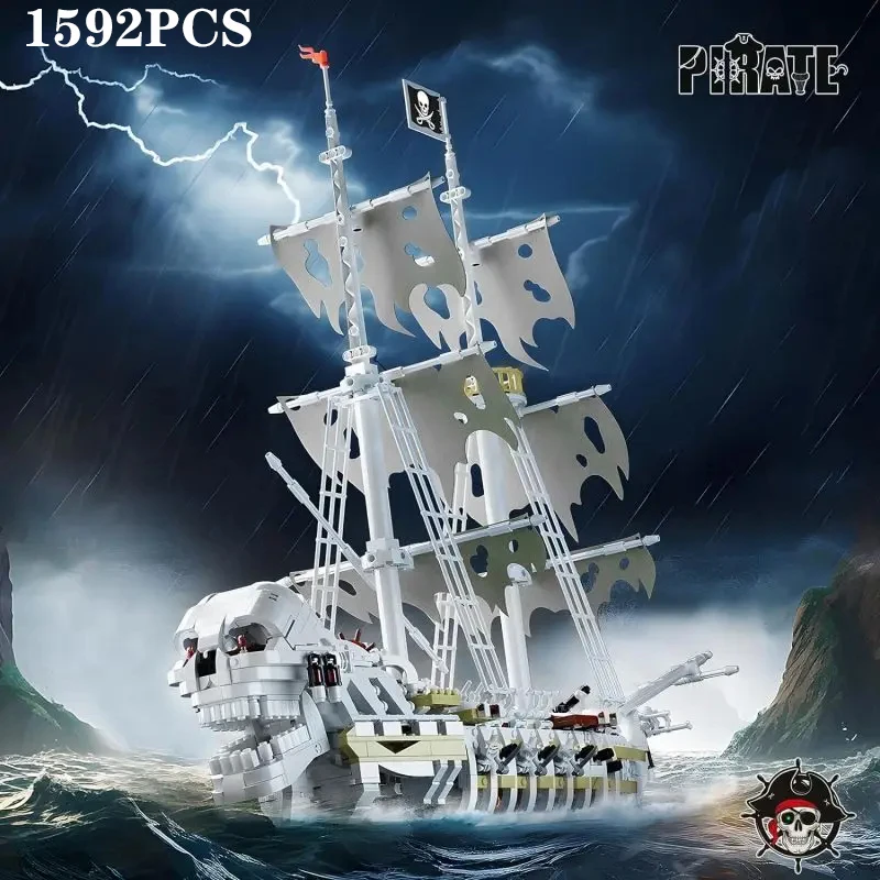 Barco Pirata Fantasma – Bloques de construcción educativos