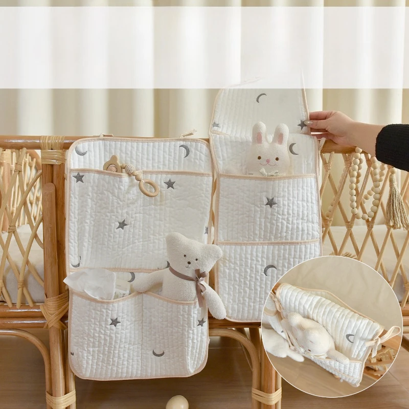 Organizador colgante para cuna de bebé con bolsillos y gran capacidad - imagen 4