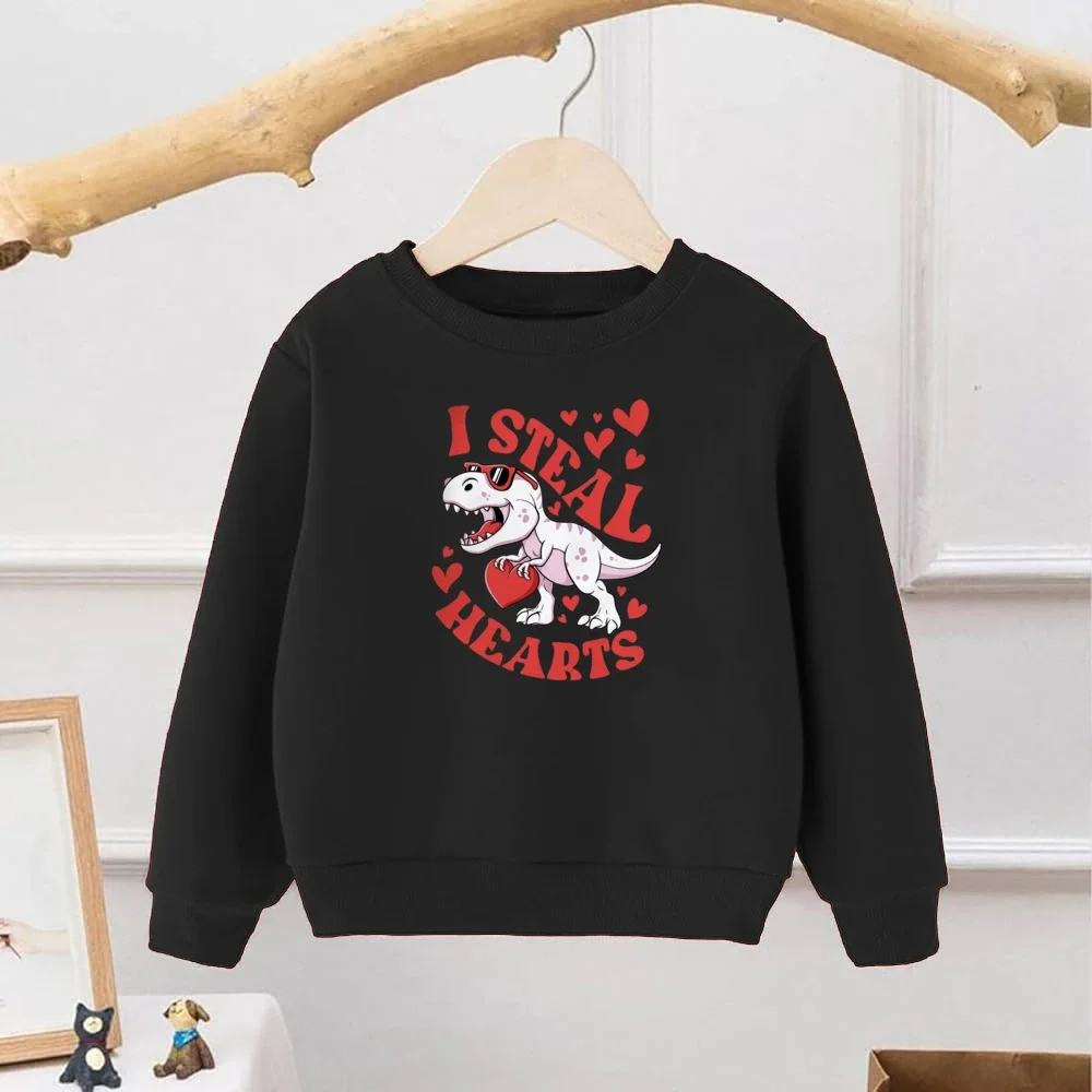 Sudadera con capucha para niños – Estampado I Love You, cálida para invierno - imagen 3