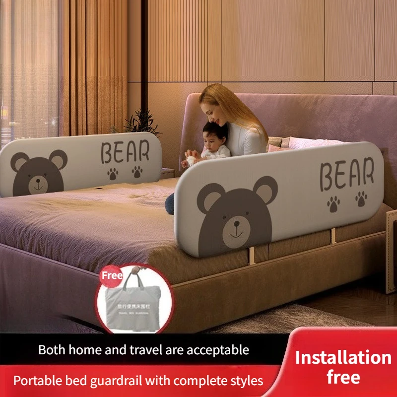 Barandilla de seguridad para cama de bebé – Plegable y desmontable - imagen 3