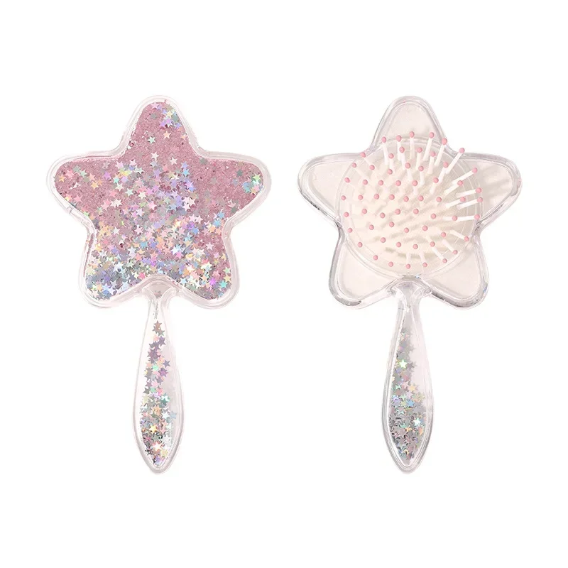 Cepillo de pelo portátil bebé niña con diseño estrella cinco puntas - imagen 4