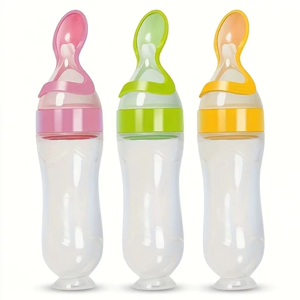 Cuchara de silicona suave para alimentación líquida de bebé - imagen 4