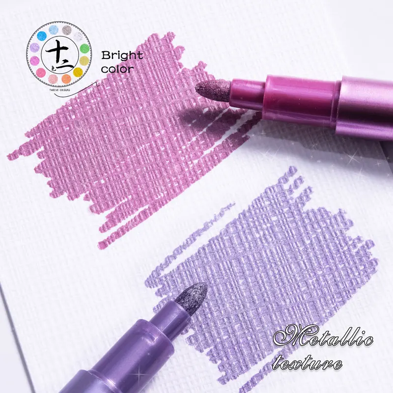 Rotuladores metálicos punta media para manualidades infantiles - imagen 2