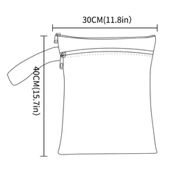 Bolsa impermeable para pañales Elinfant – Compartimento seco y húmedo