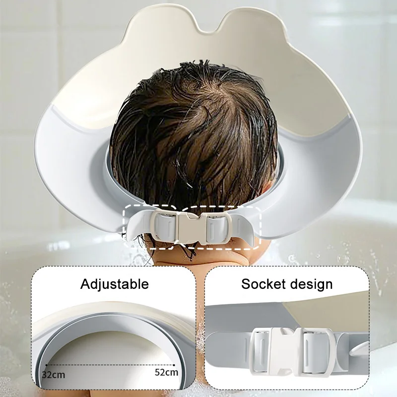 Gorro de ducha impermeable infantil con protección ocular y orejas - imagen 5