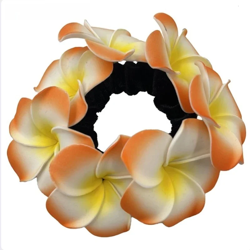 Gomas de pelo infantil con flores tropicales para niña - imagen 4