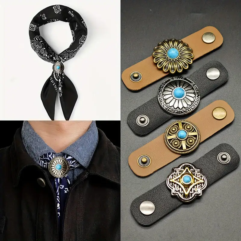 Detalle del material y acabado del clip para pañuelo