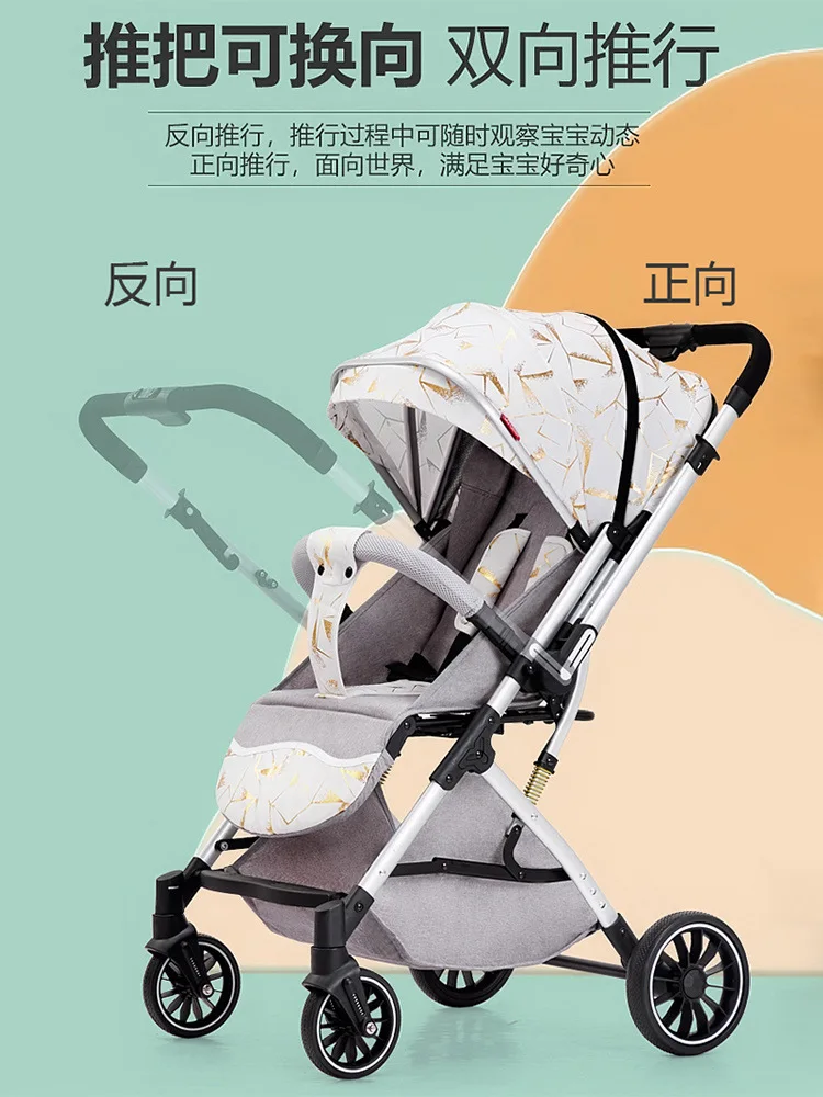 Carrito de bebé con asiento elevado para mejor visibilidad