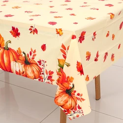 Camino de mesa de lino con hojas de otoño para habitación infantil