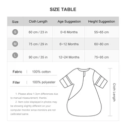 Saco de dormir bebé con mangas extraíbles – Manta antipatadas unisex