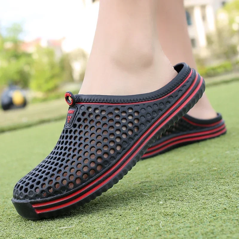 Sandalias cómodas de piscina para hombre – Zuecos sin cordones - imagen 2