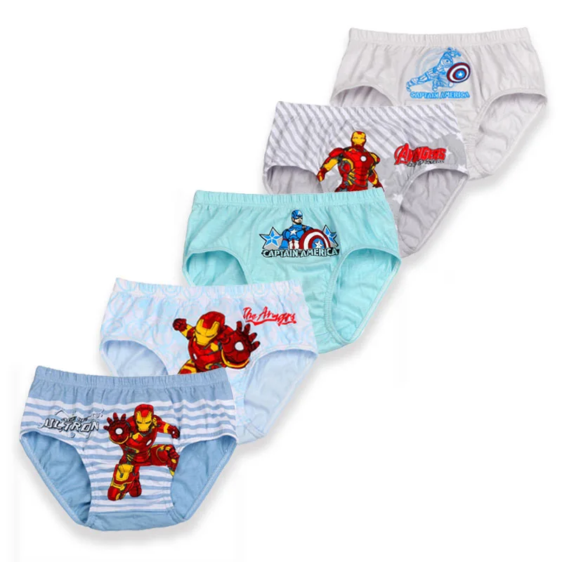 Calzoncillos de algodón para niños con estampado Spider-Man e Iron Man - imagen 2
