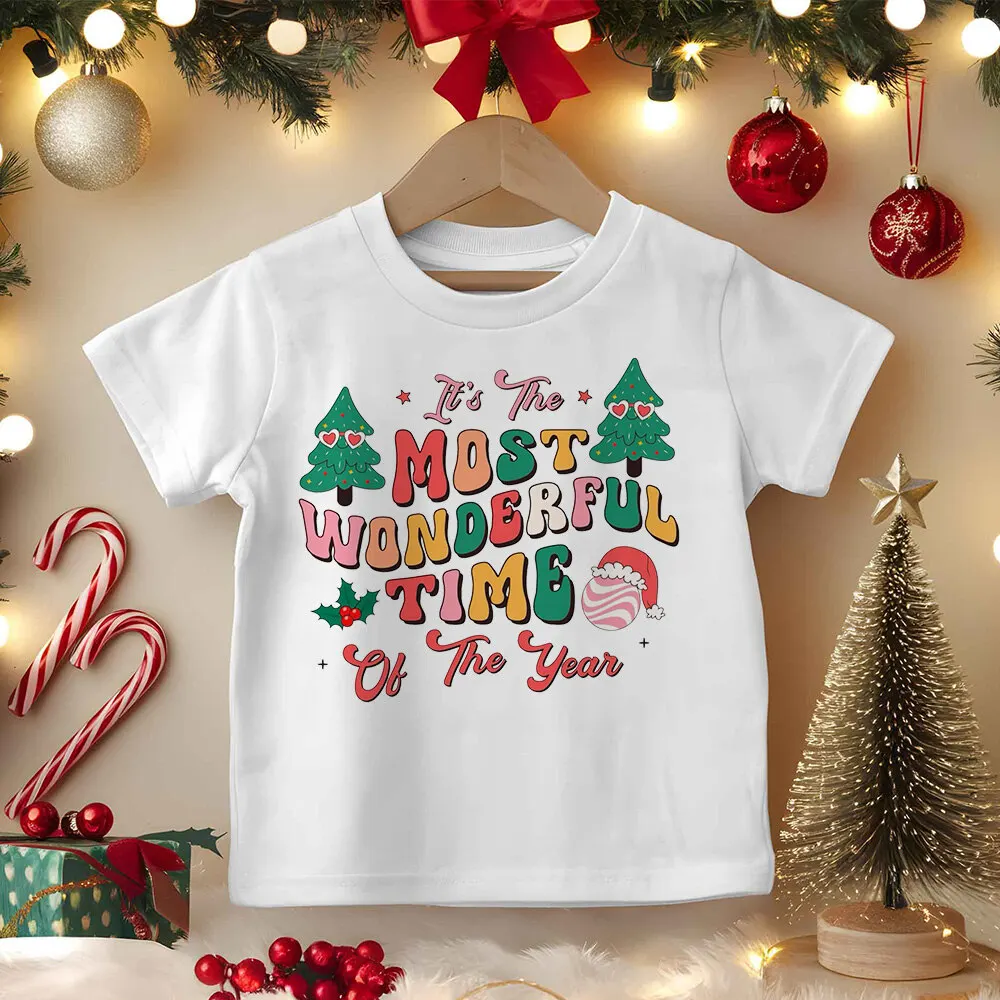 Camiseta navideña para niño con estampado festivo y tejido cómodo - imagen 2