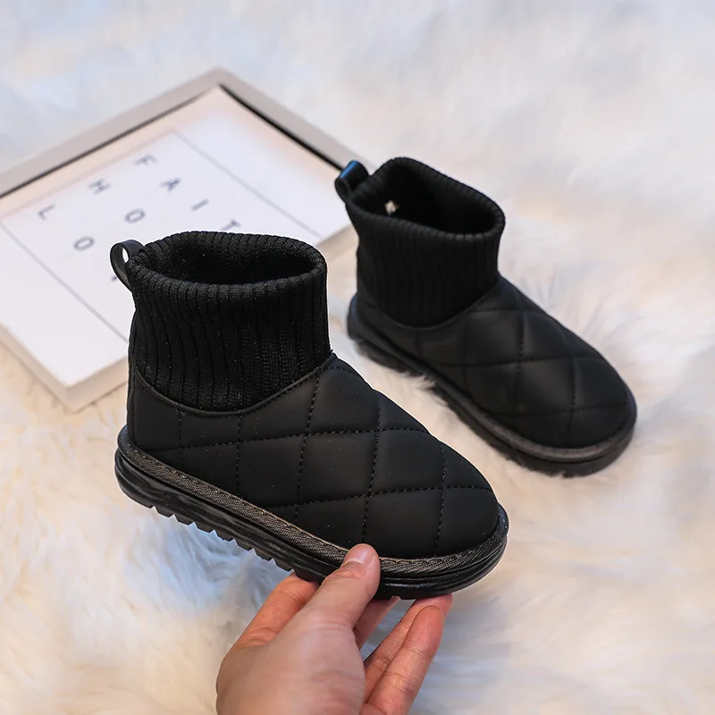 Botas de invierno infantiles cálidas antideslizantes informales - imagen 5
