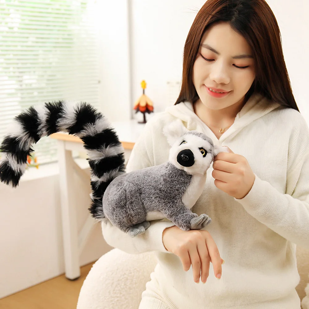 Peluche de lémur cola anillada en espiral, ideal para regalo - imagen 2