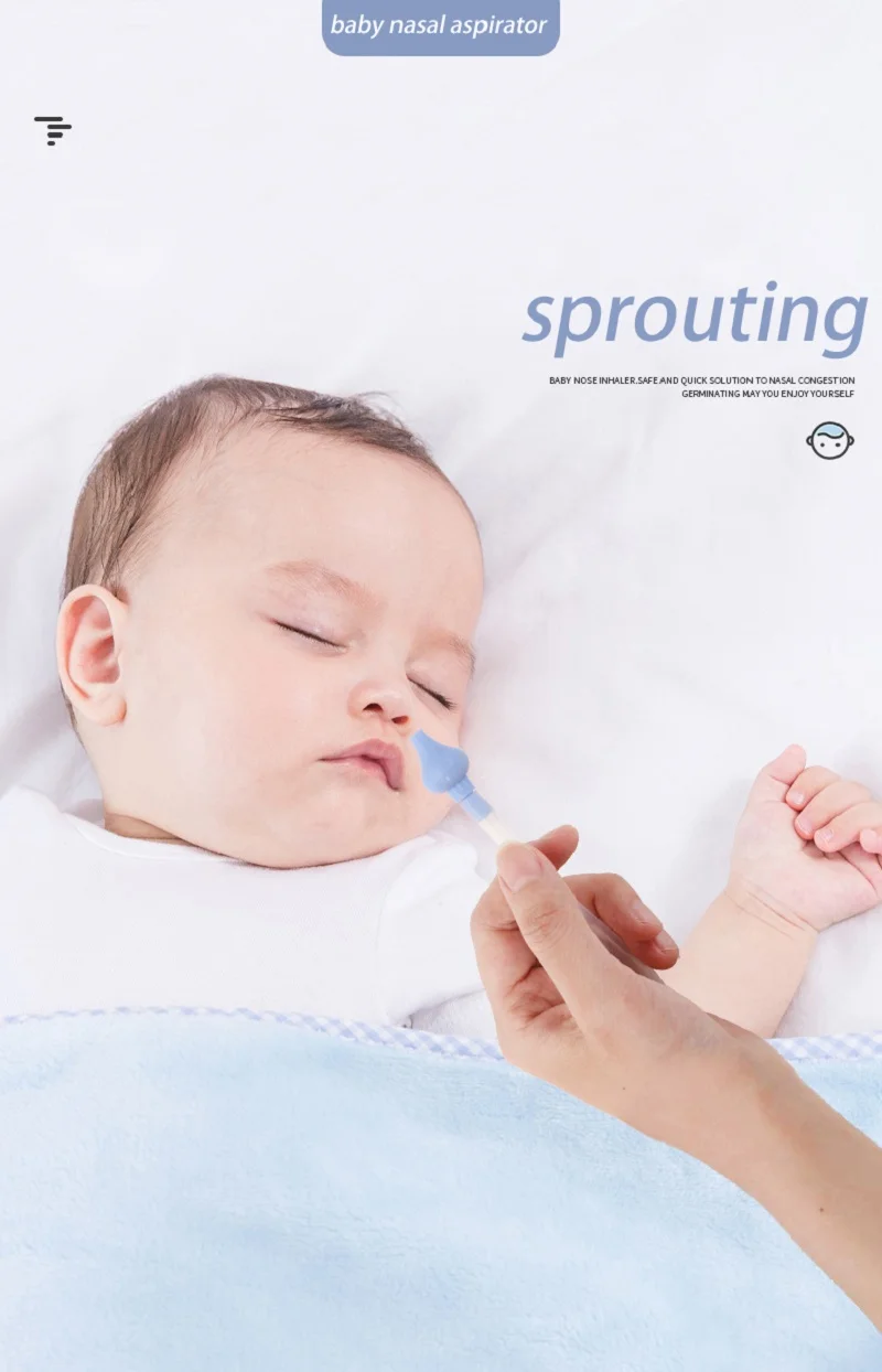 Aspirador nasal de silicona suave para bebés