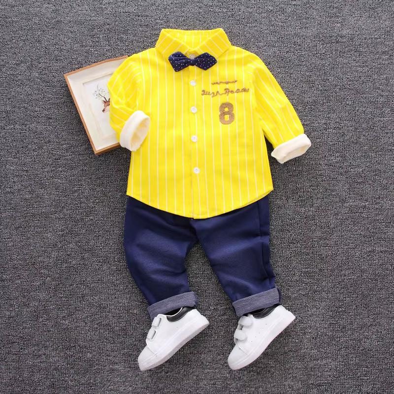 Conjunto de ropa de bebé para primavera y otoño – Camisa y pantalones - imagen 4