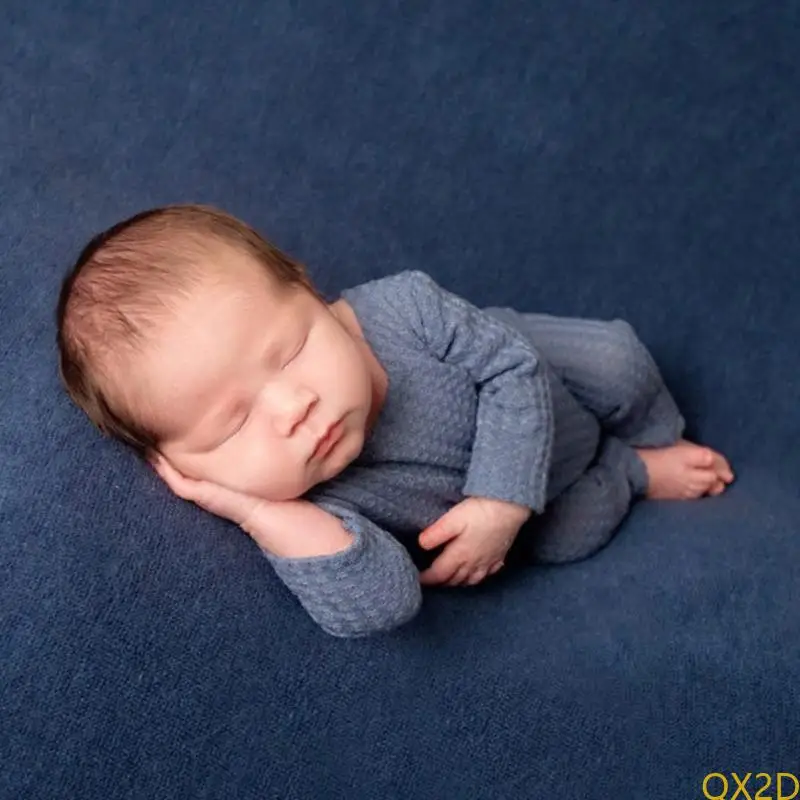 Conjunto de bebé pelele de punto con gorro tipo turbante - imagen 2