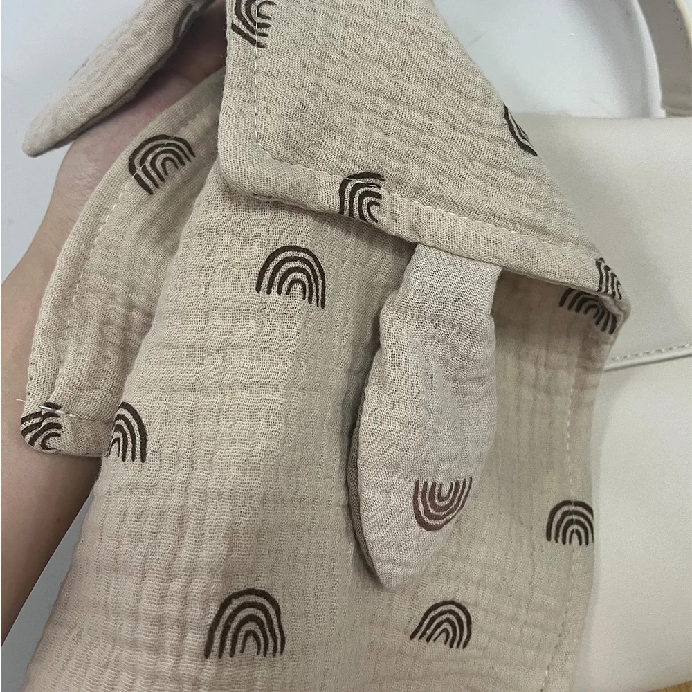 Set de toallas para bebé con oreja de conejo y algodón de gasa