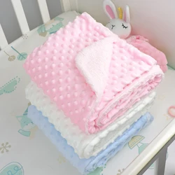 Manta para bebé Minky Sherpa - Recién nacido, suave y cálida en cama