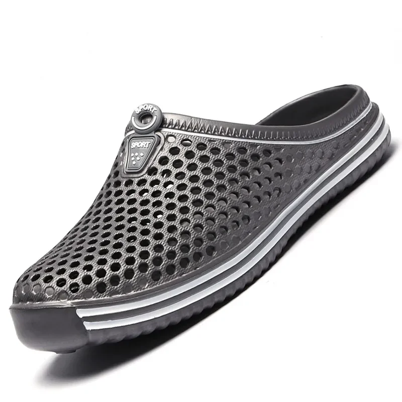 Sandalias cómodas de piscina para hombre – Zuecos sin cordones