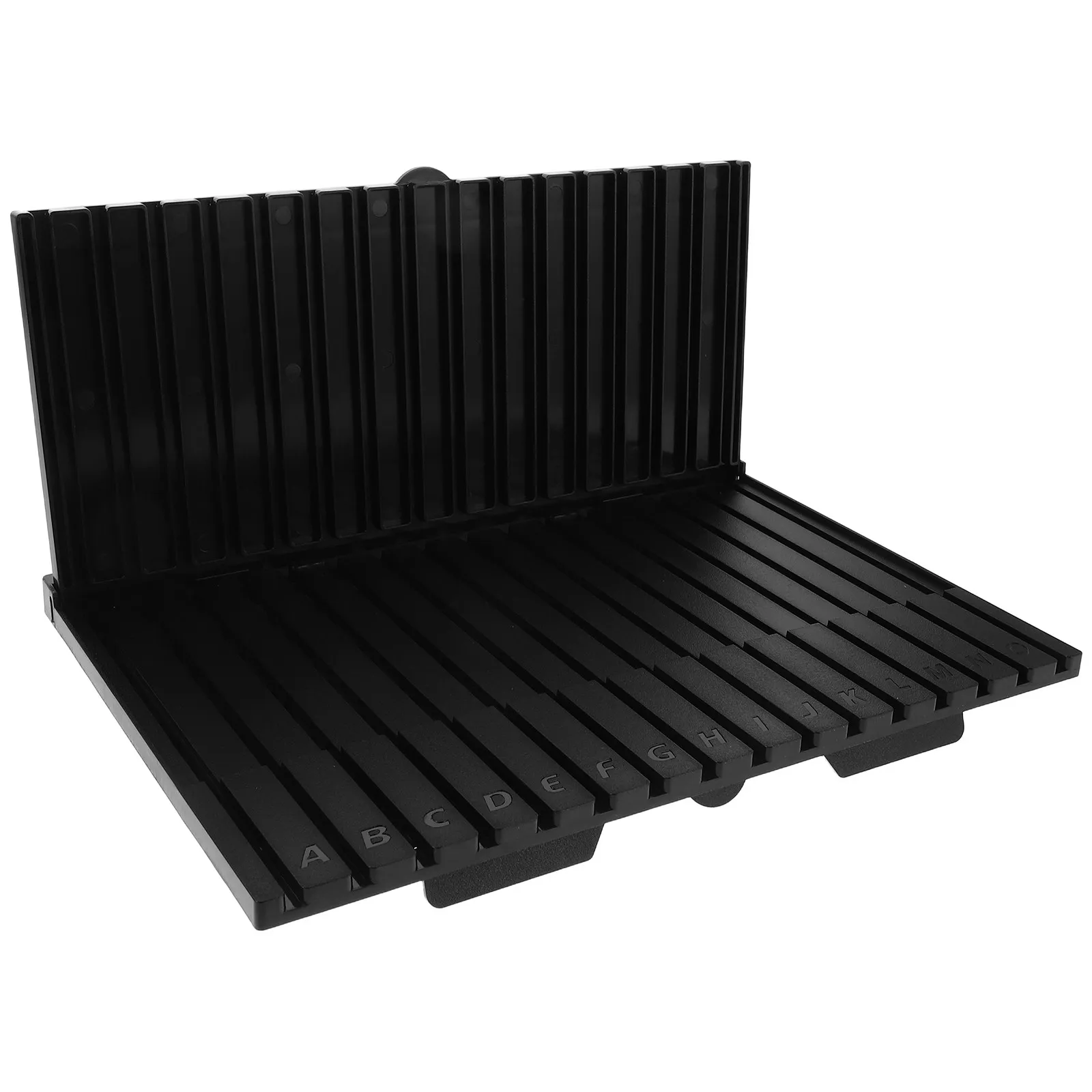 Organizador de escritorio compacto negro para piezas y letras - imagen 5