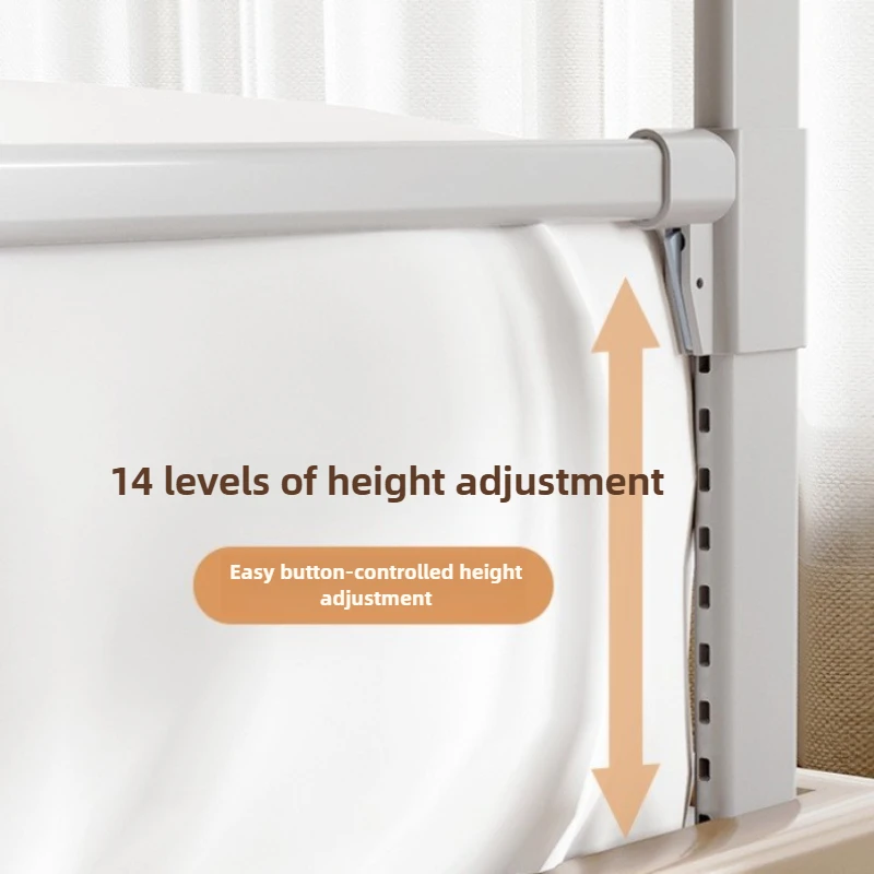 Barandilla de cama plegable ajustable para niños pequeños, riel protector de cama portátil - imagen 3