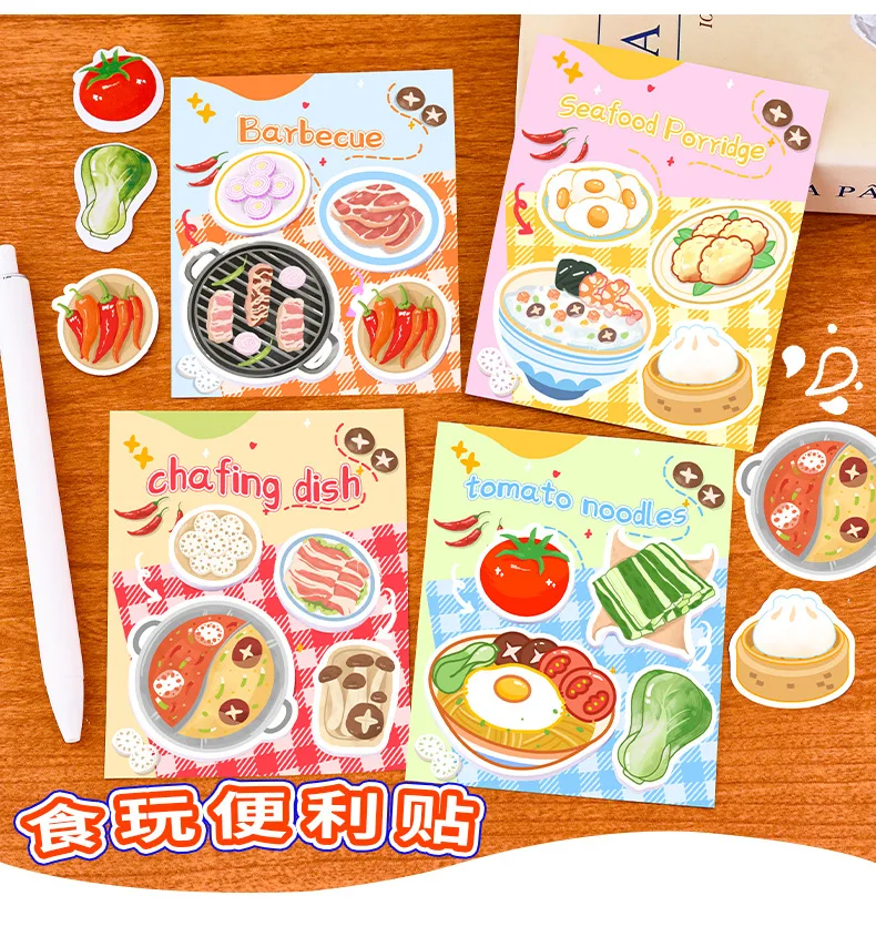 Bloc de notas adhesivo con diseño de sushi