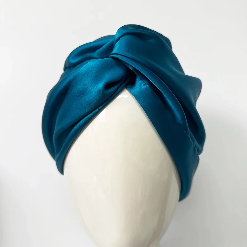 Gorro de dormir para bebé seda natural morera – Turbante retorcido - imagen 2