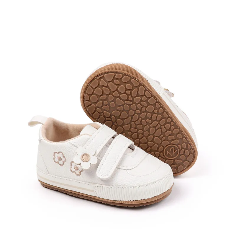 Zapatillas cuero PU para bebé de entretiempo con suela goma - imagen 3