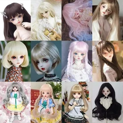 Peluca de muñeca rizada corta dorada clara estilo Lolita