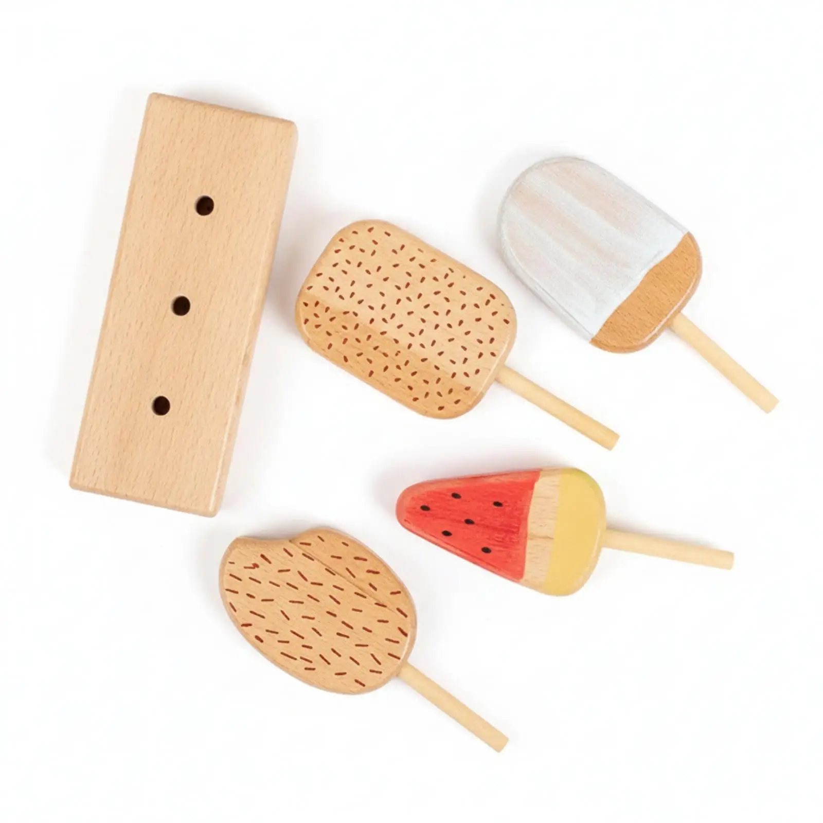 Paletas de helado con detalles pintados de aspecto madera - imagen 3