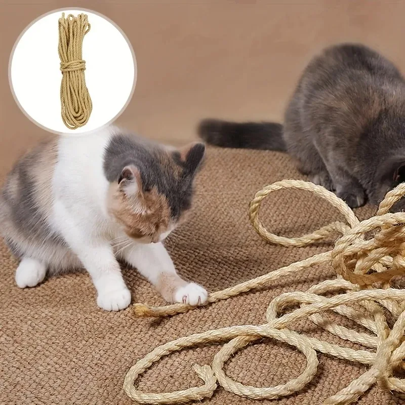 Cuerda de sisal natural para rascador gatos resistente - imagen 5
