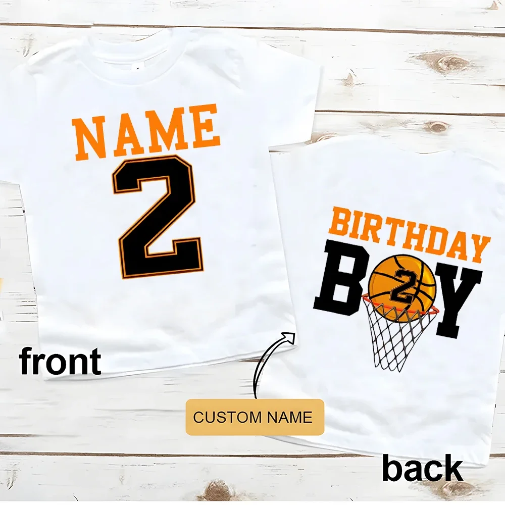 Camiseta personalizada de baloncesto para cumpleaños infantil - imagen 3