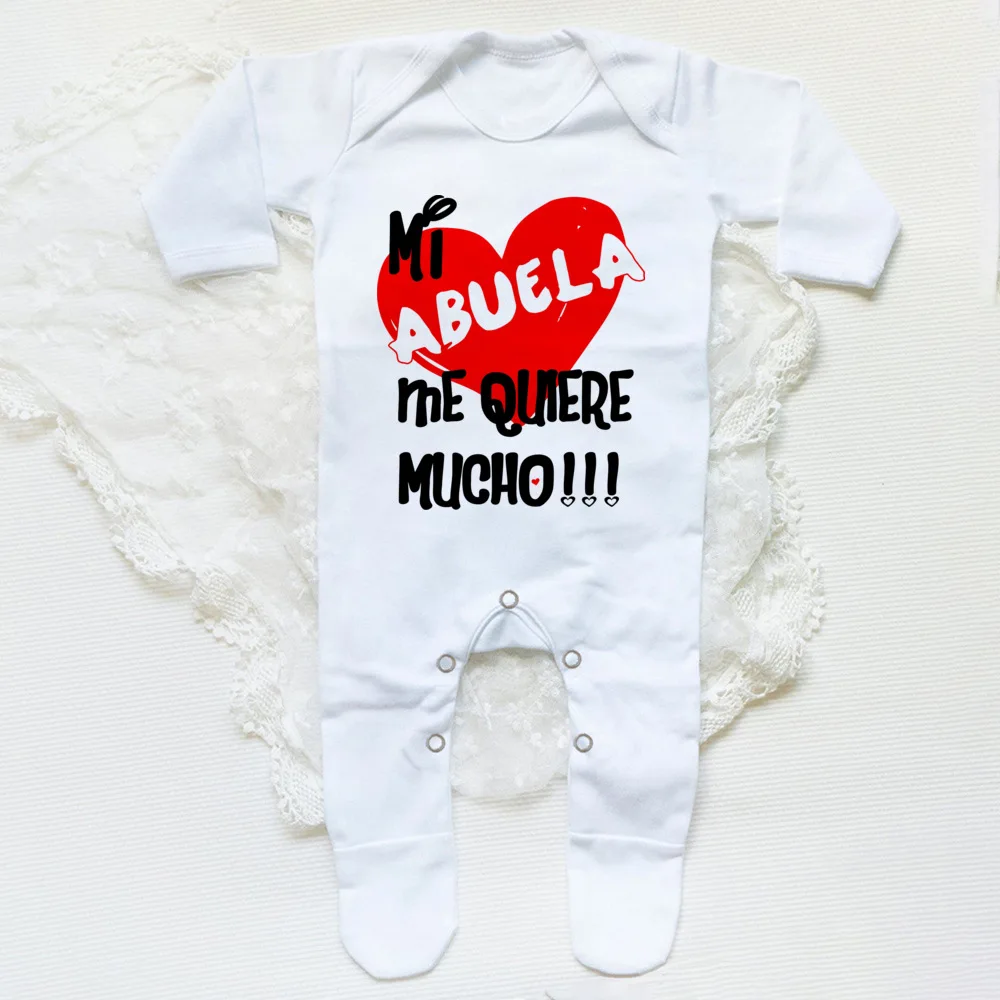 Traje de dormir blanco unisex para recién nacido, algodón suave - imagen 5