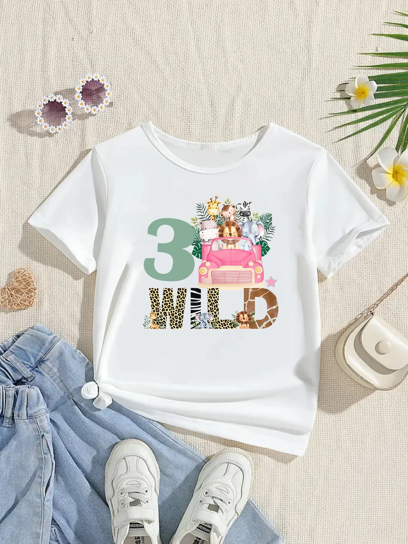 Camiseta de animales salvajes para niña con estampado safari - imagen 2