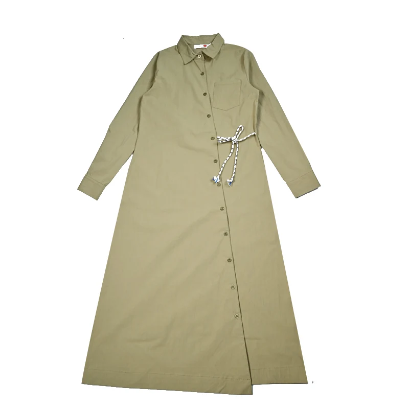 Vestido de lino para niña estilo veraniego con cinturón