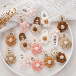Pinzas hechas a mano de girasol para el pelo infantil