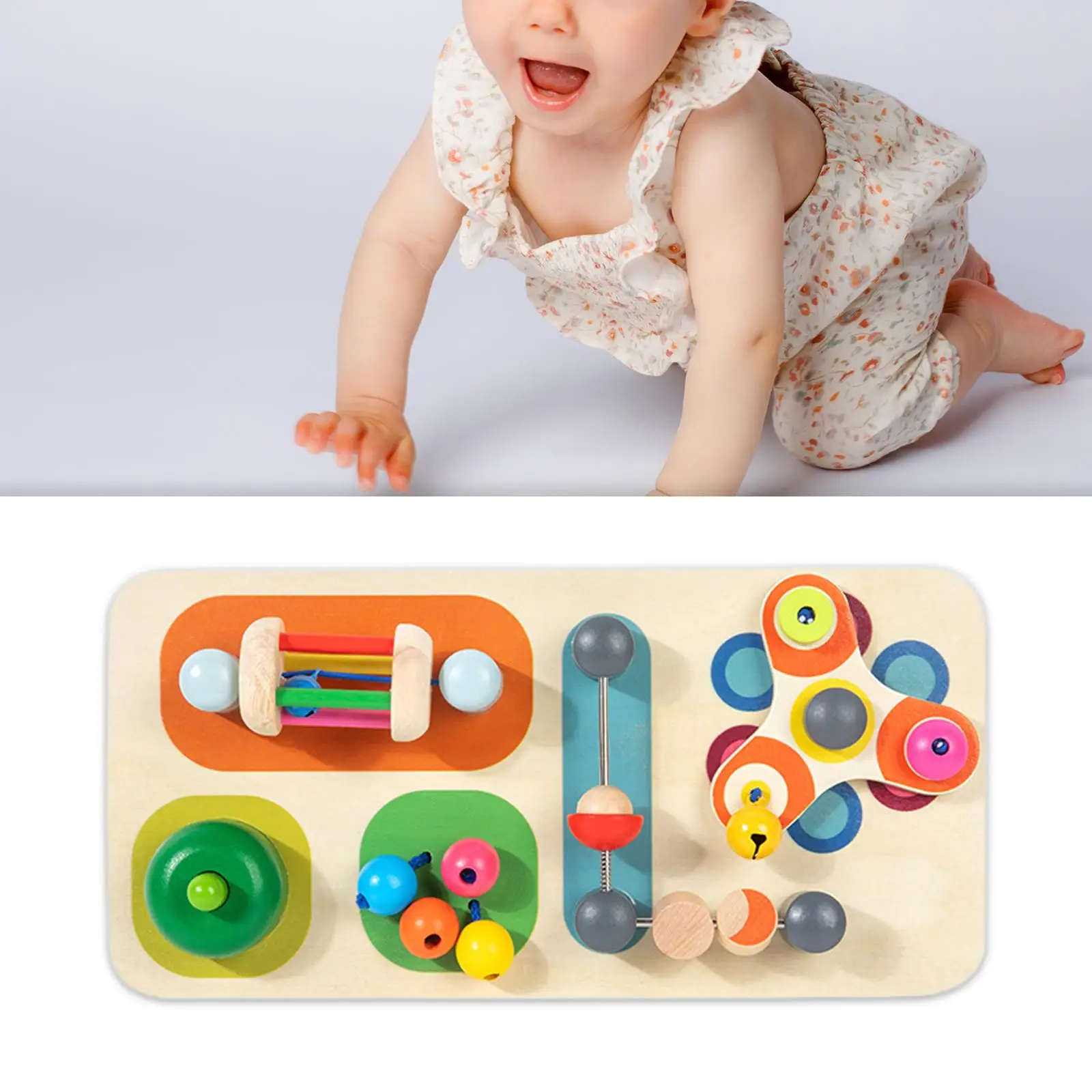 Tablero sensorial Montessori de madera para bebés – juego educativo - imagen 2