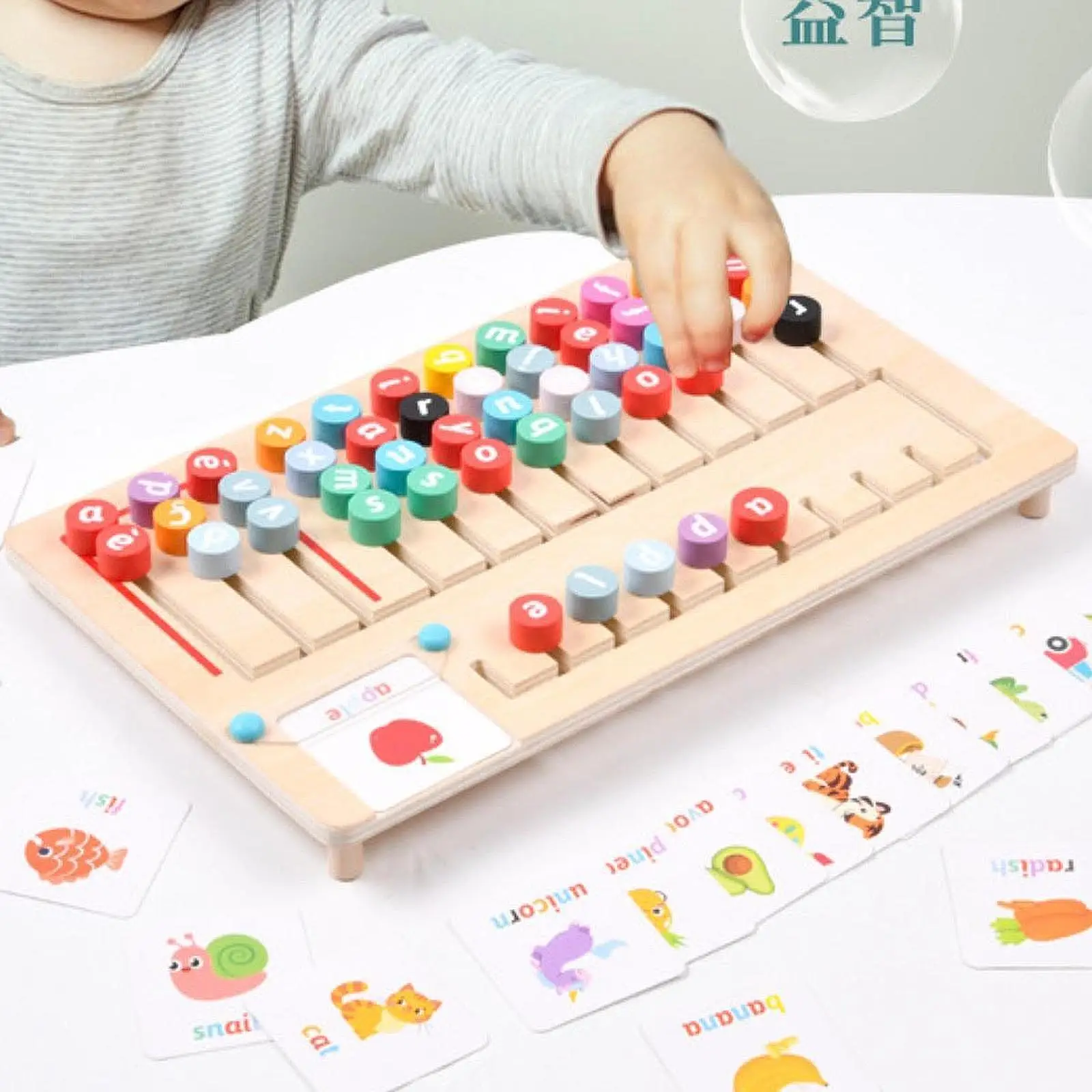Juego de letras Montessori de madera para niños en guardería - imagen 3