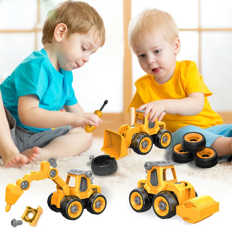 Camión de construcción desmontable con tornillos para niños - imagen 2