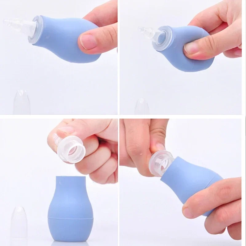 Aspirador nasal de silicona para bebé recién nacido – succión - imagen 4