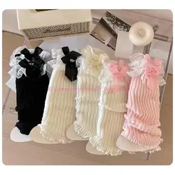 85AE calentadores de piernas para ballet hasta la rodilla niñas